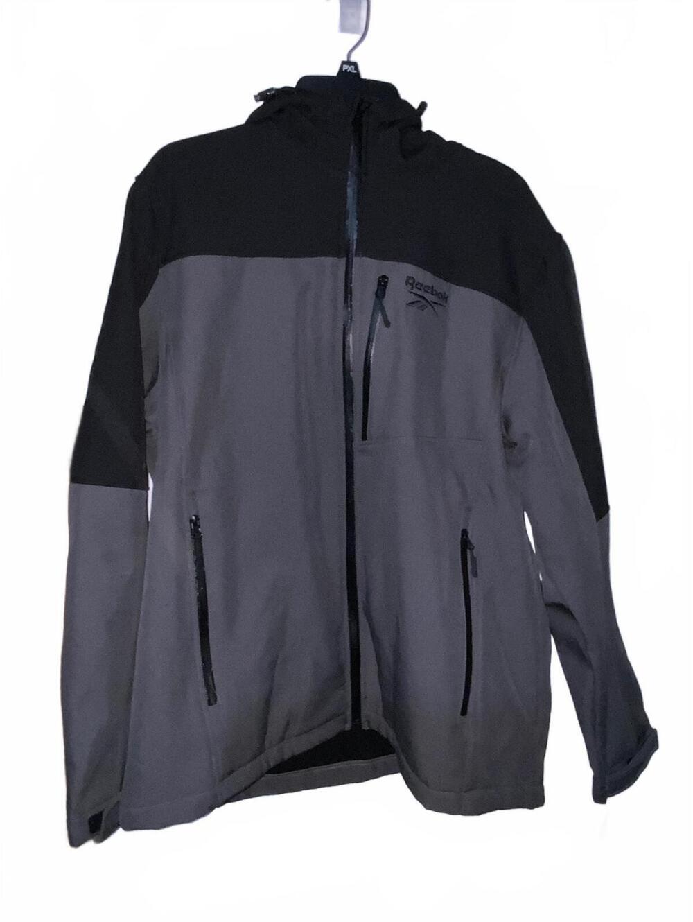 Reebok Men's Charcoal and Black Softshell Jacket XXL
